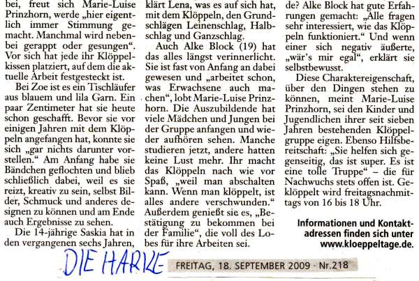 DIE HARKE 18.9.09-2